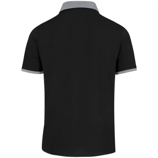 Mens Caliber Golf Shirt Black Grey Back